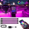 Winzwon Cadeau de Noël pour Homme Femme, LED Voiture Interieur, Accessoire Voiture Lampe, 16 Millions de Couleurs Car Accessorie