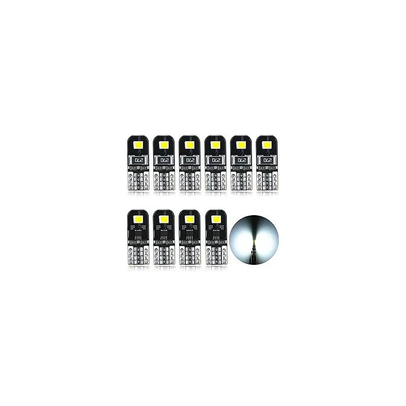 Ampoules T10 LED CANBUS Sans Erreur 12V Blanc Pas De Polarité Conçu W5W 194 501 168 Wedge Intérieur De Voiture Lumière Dôme Port