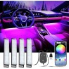 YiLaie Éclairage Intérieur de Voiture, USB LED Interieur Voiture avec ContrôLe App et 16 Millions de Couleurs, Mode Musique, MéM