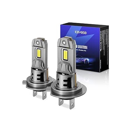 KOYOSO Ampoule H7 LED 110W 30000LM: Kit Phares pour Voiture et Moto - Mini LED H7 Remplacement Halogène - Feux de Croisement/Feu
