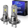 KOYOSO Ampoule H7 LED 110W 30000LM: Kit Phares pour Voiture et Moto - Mini LED H7 Remplacement Halogène - Feux de Croisement/Feu
