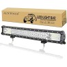 AUXTINGS 55 cm 324W Triple rangée 7d Barre lumineuse LED de travail spot inondation Combo Faisceau DC 12V-24V 6000K Offroad Véhi