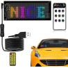 Panneau LED pour voiture – 17 x 7 cm avec application Bluetooth/télécommande, panneau LED flexible et programmable à défilement,