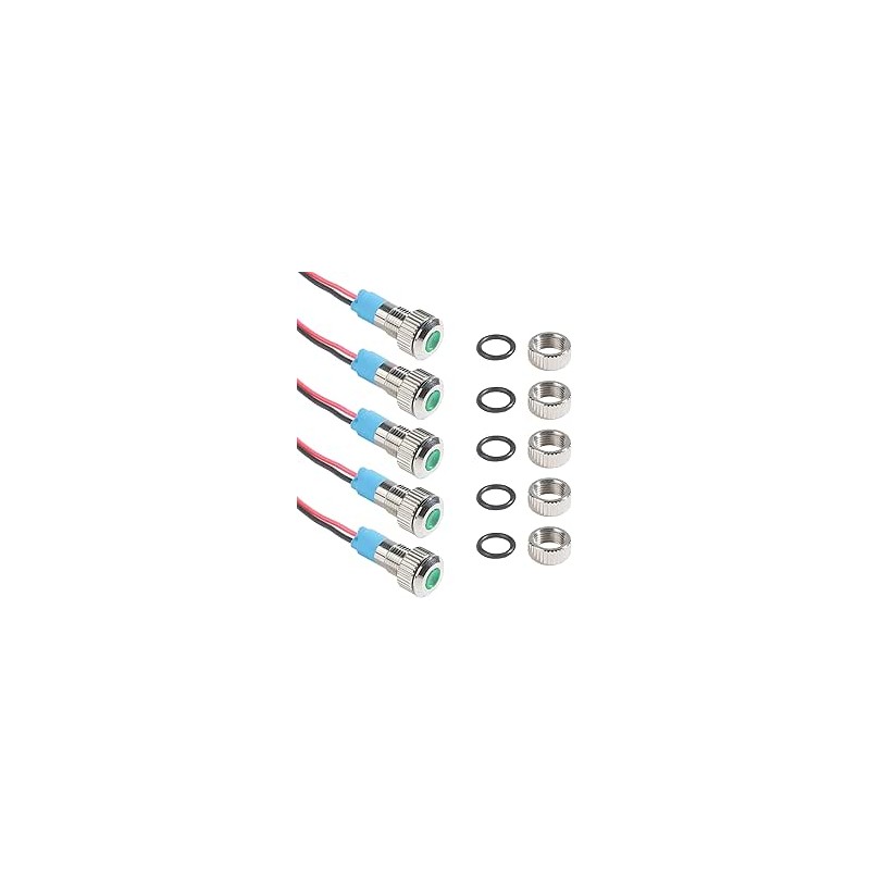 Flaconi 5PCS Voyant LED de Voiture,Voyant Led 12v,Lampe Témoin 12v,Lampe Témoin 12 Volts,Voyant 12v,Signal Indicateurs Lumières,