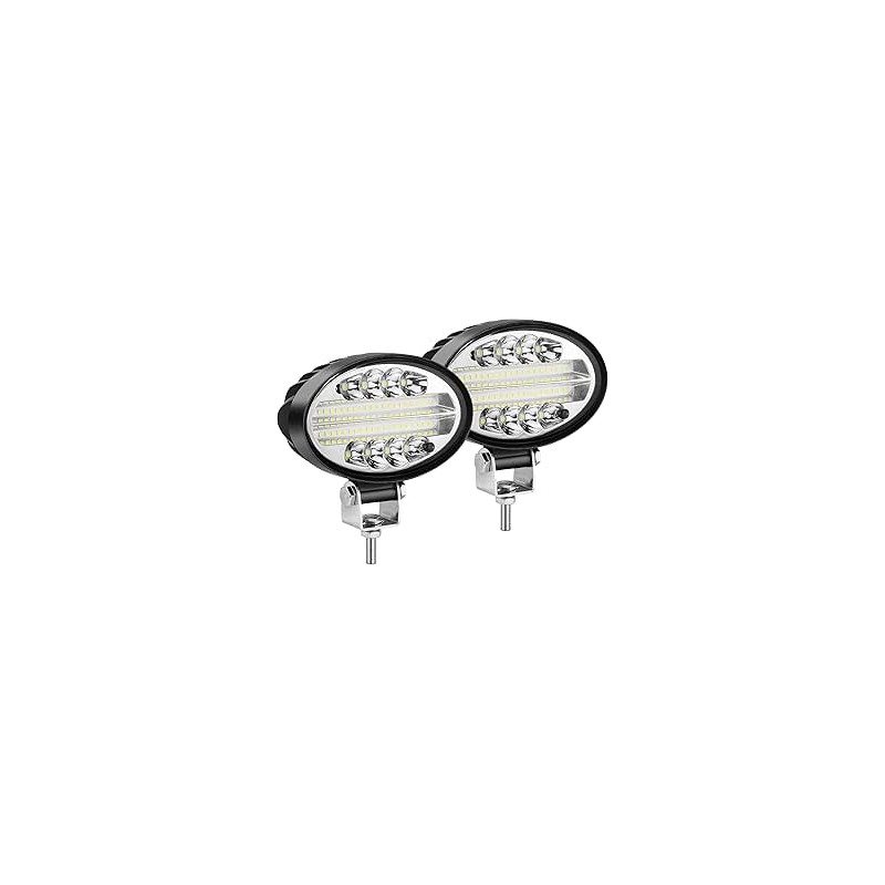 Willpower Phare de Travail LED Tracteur Ovale 14cm 5.5'' 24W Projecteur 12V 24V IP67 Etanche Feux Antibrouillard Inondation pour