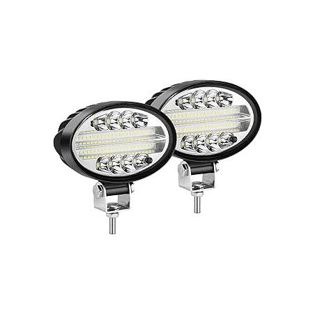 Willpower Phare de Travail LED Tracteur Ovale 14cm 5.5'' 24W Projecteur 12V 24V IP67 Etanche Feux Antibrouillard Inondation pour