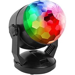 Musique de voiture Lampe de rythme LED clignotant Atmosphère de DJ Lumière de discothèque boule stroboscopique Lampe avec alimen