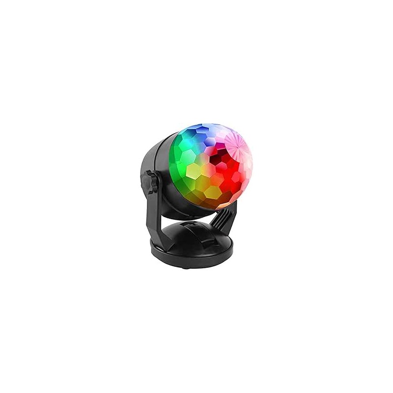 Musique de voiture Lampe de rythme LED clignotant Atmosphère de DJ Lumière de discothèque boule stroboscopique Lampe avec alimen