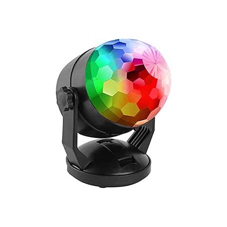 Musique de voiture Lampe de rythme LED clignotant Atmosphère de DJ Lumière de discothèque boule stroboscopique Lampe avec alimen