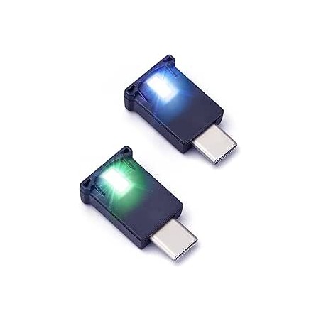 AOZITA Mini USB Type C LED RGB Luminosité Réglable 8 Couleurs Changeables pour Voiture, Ordinateur Portable, Clavier. Atmosphère
