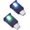AOZITA Mini USB Type C LED RGB Luminosité Réglable 8 Couleurs Changeables pour Voiture, Ordinateur Portable, Clavier. Atmosphère