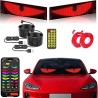 Lot de 2 lumières yeux de diable pour camions et voitures, 59,4 x 11,9 cm, grand écran LED dynamique programmable et flexible po