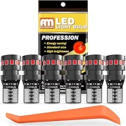 Ampoules T10 W5W LED CANBUS 12V Rouge Brillant 194 501 168 2825 18-SMD 2015 Chipset Wedge Intérieur de Voiture Dôme Porte Courto