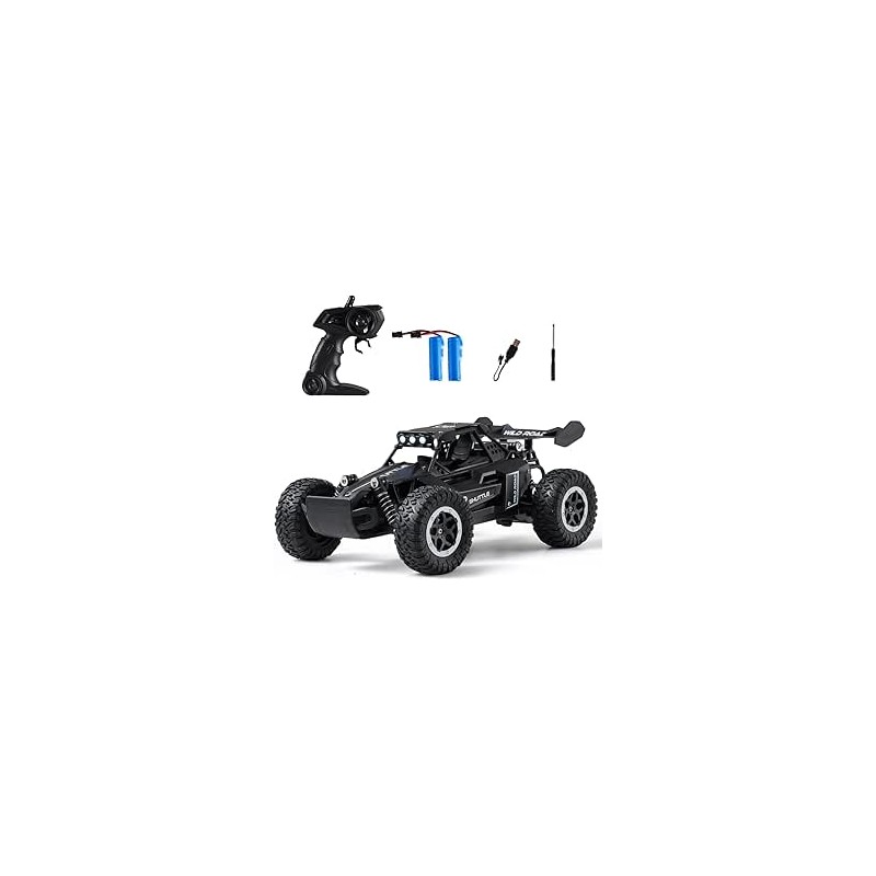 rc Car Voiture télécommandée RC Voitures 1:16 Tout-Terrain Monster Truck Phares à LED, Jouet de Voiture RC 20 km/h Cadeau pour E