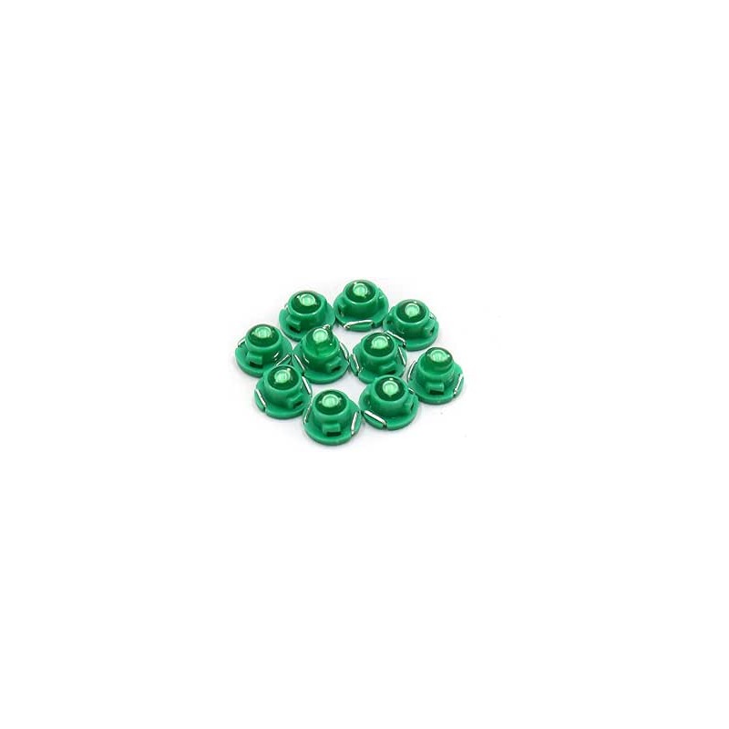 Sourcingmap® 10 pcs T4.7 LED verte Tableau de bord Jauge ampoule lampe pour intérieur de voiture