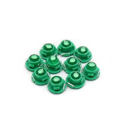 Sourcingmap® 10 pcs T4.7 LED verte Tableau de bord Jauge ampoule lampe pour intérieur de voiture