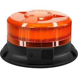 antom Gyrophare LED Sans Fil Rechargeable 12V-24V orange phare d’avertissement clignotant magnétique 9 Modes de Flash avec avec 