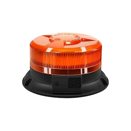 antom Gyrophare LED Sans Fil Rechargeable 12V-24V orange phare d’avertissement clignotant magnétique 9 Modes de Flash avec avec 
