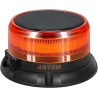 AnTom Gyrophare LED avec batterie solaire 9 modes de clignotement 12V 24V gyrophare orange magnétique avec câble et câble USB po