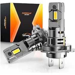 Ampoule H7 LED 32000LM, 100W 600% 6500K Lumière Blanche, 1:1 Halogène Mini Taille, 70000+ Heures De Vie, Plug and Play Installat