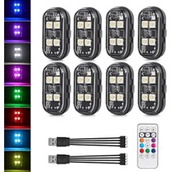 KaiDengZhe Lumières Stroboscopiques LED Moto avec Télécommande 8 Couleurs Imperméable Sans Fil Lumière D'anti-Collision USB Char