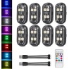 KaiDengZhe Lumières Stroboscopiques LED Moto avec Télécommande 8 Couleurs Imperméable Sans Fil Lumière D'anti-Collision USB Char