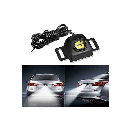 Ampoule LED Auxiliaire de Recul de Stationnement Inversée, LEADTOPS Mini Anti-Collision Nuit Performance LED Feu Arrière Forme d