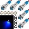 CESFONJER 5 Pcs Bleue 12V 6mm Tableau De Bord LED Indicateur D'Avertissement Lampe Témoin Lumineux, Approprié aux voitures, aux 
