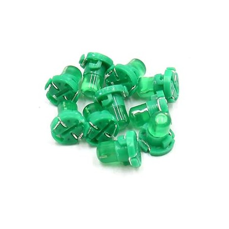 Sourcingmap® 10 pcs T4.2 LED verte Panneau Tableau de bord Jauge ampoule lampe pour intérieur de voiture
