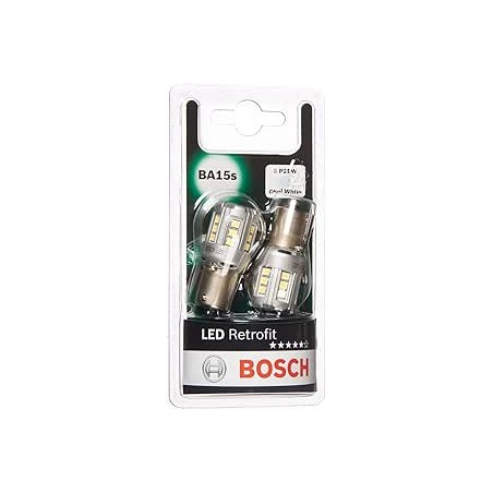 Bosch -P21W LED Retrofit lampes auto - 12 V 1 W BA15s - 2 ampoules