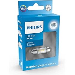 Philips Ultinon Pro6000 LED Festoon lampe de signalisation automobile (C5W), 6.000K, 38mm