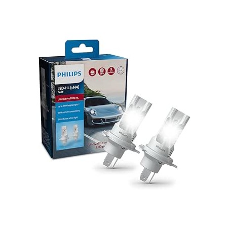 Philips Ultinon Pro9200 LED ampoule de phare automobile (H4), +400%, 5.800K, set de 2