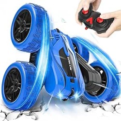 Terra Wheel RC Voiture Télécommandée Enfant, 4WD 360°Rotation Offroad RC Véhicule Stunt Car avec LED, 2.4GHz Voiture Radiocomman
