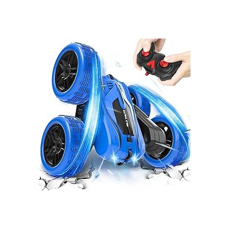 Terra Wheel RC Voiture Télécommandée Enfant, 4WD 360°Rotation Offroad RC Véhicule Stunt Car avec LED, 2.4GHz Voiture Radiocomman