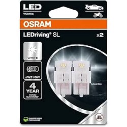 OSRAM LEDriving SL, ≜ W21/5W, White 6000K, Double Blister (2 lamps), LED Retrofit, offroad use only