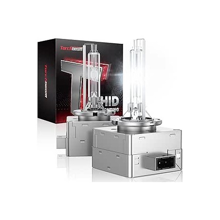 Torchbeam D3S LED xénon Ampoule, 6000K 35W ampoules au xénon blanc diamant, feux de route et de croisement HID pour groupes HID,