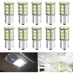 Defvnsy P21W 1156 BA15S Ampoules LED, 1141 7506 1003 Ampoule 12V Extrêmement Brillant 6000K Blanc, 27SMD 5050 Ampoules LED Voitu
