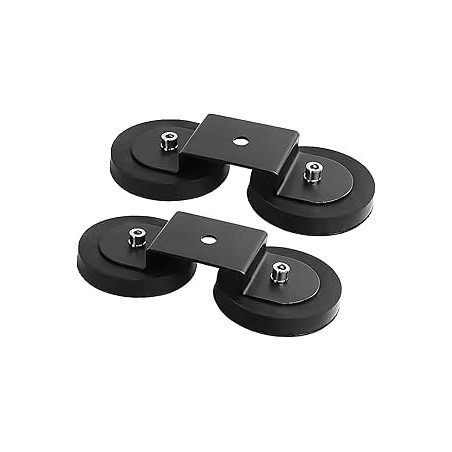 Willpower 2 pièces Support de montage de barre lumineuse LED à base magnétique, Support ventouse puissant, Convient pour voiture