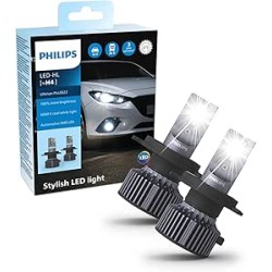 Philips Ultinon Pro3022 LED ampoule de phare automobile (H4), +100%, lumière blanche et froide à 6.000K, set de 2