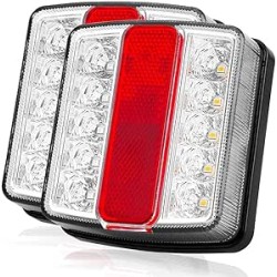 Uten LED Feux Arrière de Remorque Magnétique, Feux Arriere Remorque avec D'immatriculation Lamp universel 12V 7.5m Pour RV Carav