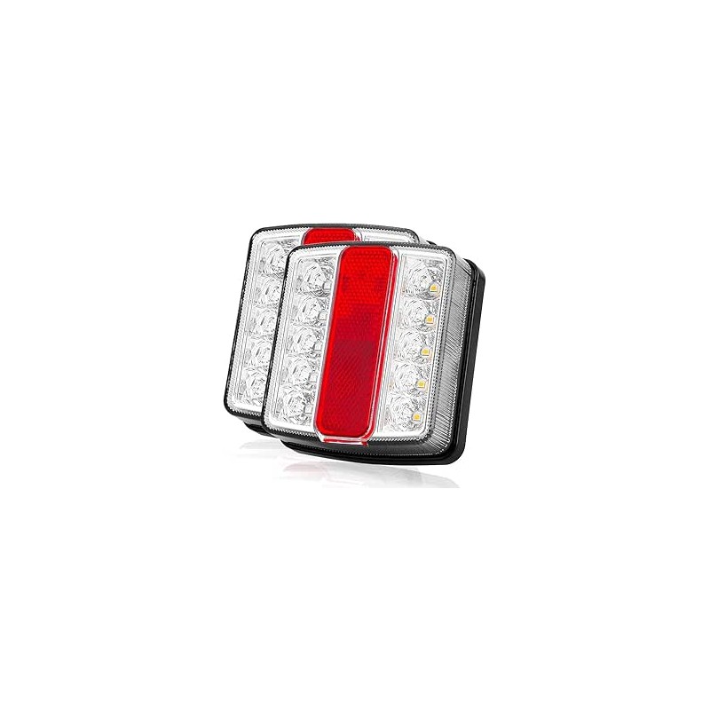 Uten LED Feux Arrière de Remorque Magnétique, Feux Arriere Remorque avec D'immatriculation Lamp universel 12V 7.5m Pour RV Carav