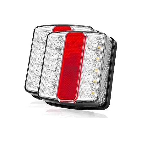 Uten LED Feux Arrière de Remorque Magnétique, Feux Arriere Remorque avec D'immatriculation Lamp universel 12V 7.5m Pour RV Carav