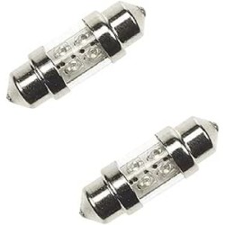 2x AMPOULE LED NAVETTE 12V 8W SV8.5 11 x 30 PLAFONNIER PLAQUE IMMATRICULATION VOITURE JAPONAISE