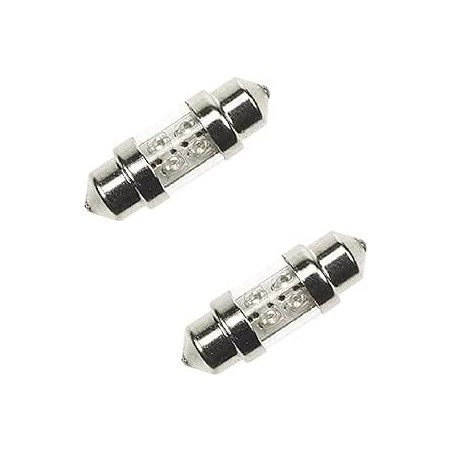 2x AMPOULE LED NAVETTE 12V 8W SV8.5 11 x 30 PLAFONNIER PLAQUE IMMATRICULATION VOITURE JAPONAISE