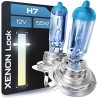 Gread - Ampoules halogènes pour phares de voiture H7 55W, aspect xénon, 8500k super blanc, pour phares de voiture, compatibles e